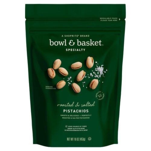 Bowl & Basket Specialty Roasted & Salted Pistachios, 16 oz