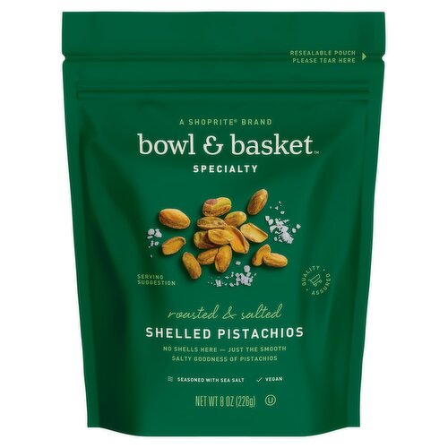 Bowl & Basket Specialty Roasted & Salted Shelled Pistachios, 8 oz