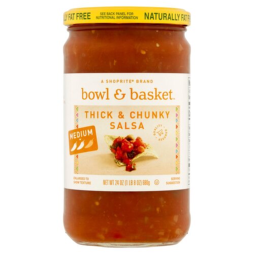 Bowl & Basket Medium Thick & Chunky Salsa, 24 oz