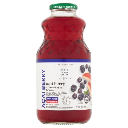 Wholesome Pantry Organic Multi Fruit Açai Berry 100% Juice, 32 fl oz