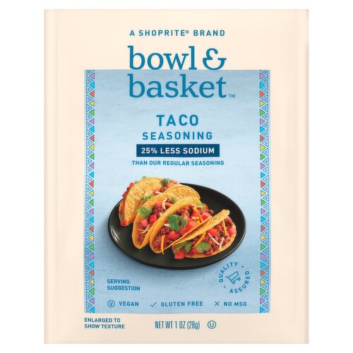 Bowl & Basket Taco Seasoning Low Sodium, 1 oz