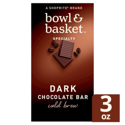 Bowl & Basket Specialty Cold Brew Dark Chocolate Bar, 3 oz