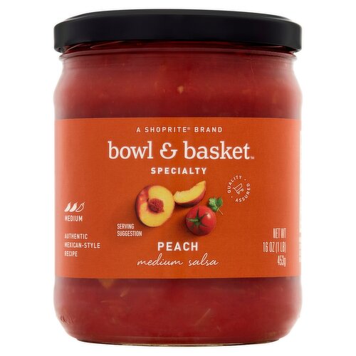 Bowl & Basket Specialty Peach Medium Salsa, 16 oz