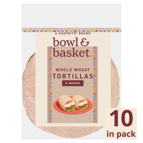 Bowl & Basket Whole Wheat Tortillas, 8 inches, 10 count, 16 oz