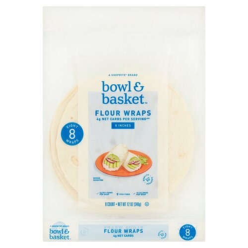 Bowl & Basket Flour Wraps, 8 inches, 8 count, 12 oz