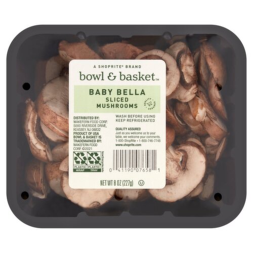 Bowl & Basket Baby Bella Sliced Mushrooms, 8 oz