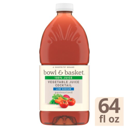 Bowl & Basket Low Sodium Vegetable 100% Juice Cocktail, 64 fl oz