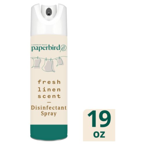 Paperbird Fresh Linen Scent Disinfectant Spray, 19 oz