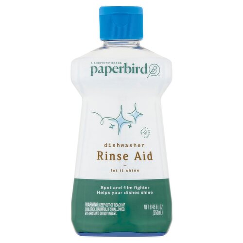 Paperbird Dishwasher Rinse Aid, 8.45 fl oz