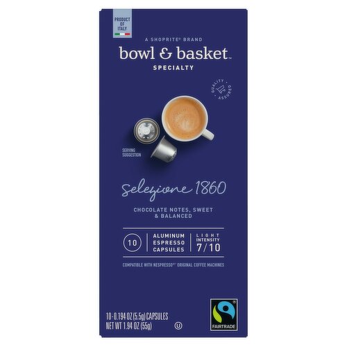 Bowl & Basket Specialty Selezione 1860 Aluminum Espresso Capsules, 0.194 oz, 10 count