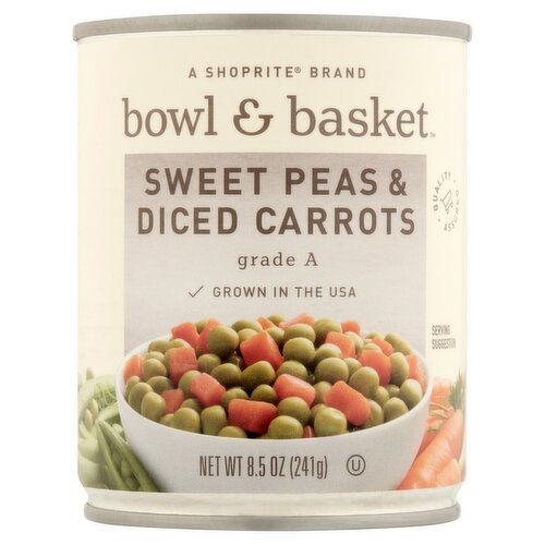 Bowl & Basket Sweet Peas & Diced Carrots, 8.5 oz