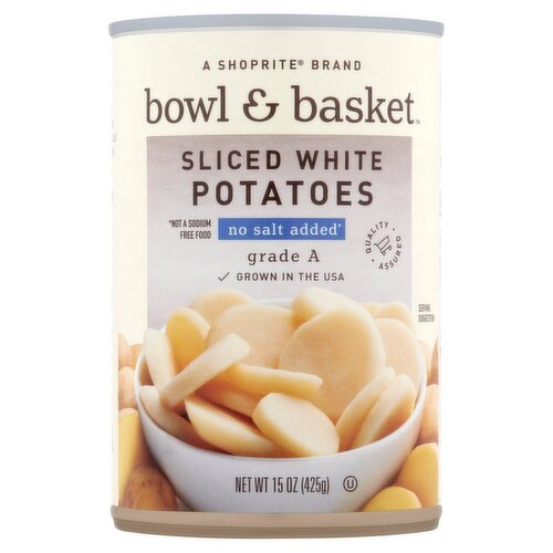 Bowl & Basket Sliced White Potatoes, No Salt Added, 15 oz