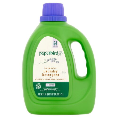 Paperbird Lavender Laundry Detergent, 64 loads, 92 fl oz