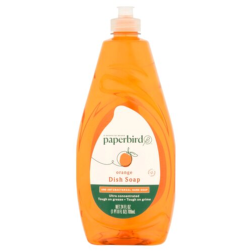 Paperbird Orange Dish Soap and Antibacterial Hand Soap, 24 fl oz