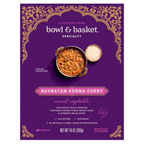 Bowl & Basket Specialty Mixed Vegetables Navratan Korma Curry, 10 oz