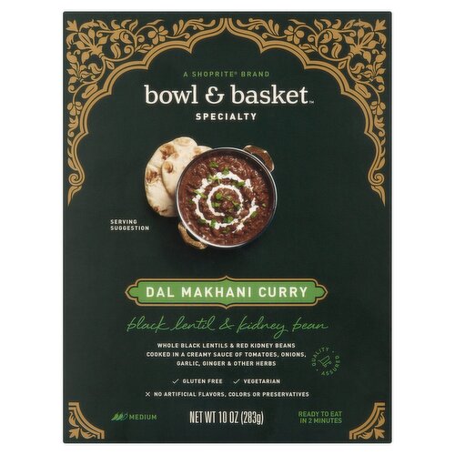 Bowl & Basket Specialty Black Lentil & Kidney Bean Dal Makhani Curry, 10 oz