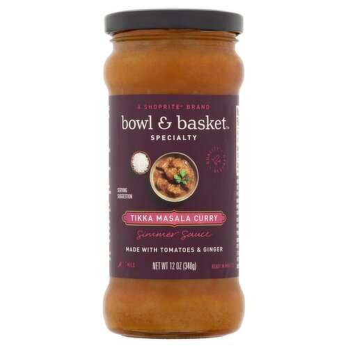 Bowl & Basket Specialty Tikka Masala Curry Simmer Sauce, 12 oz