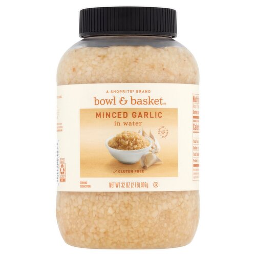 Bowl & Basket Minced Garlic in Water, 32 oz