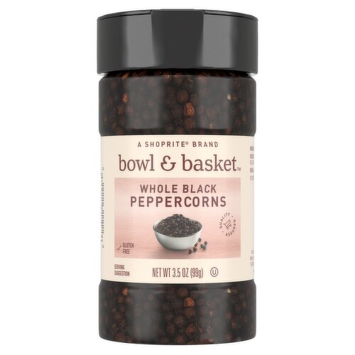 Bowl & Basket Whole Black Peppercorns, 3.5 oz