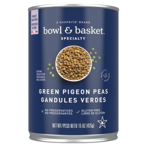 Bowl & Basket Specialty Green Pigeon Peas, 15 oz