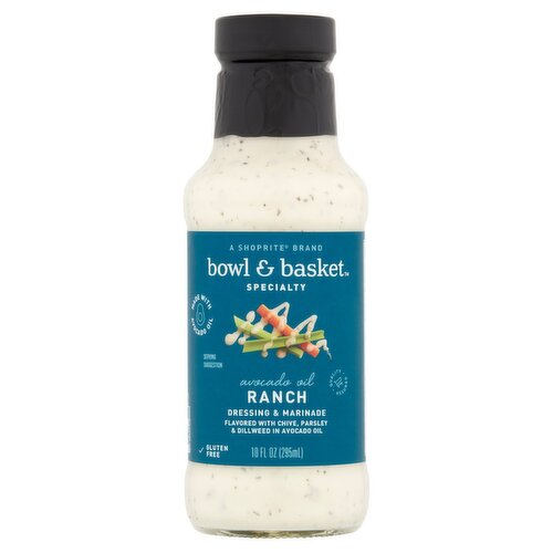 Bowl & Basket Specialty Avocado Oil Ranch Dressing & Marinade, 10 fl oz