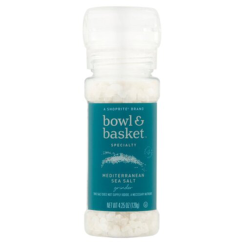 Bowl & Basket Specialty Grinder Mediterranean Sea Salt, 4.25 oz