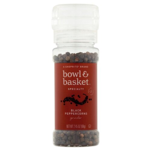 Bowl & Basket Specialty Black Peppercorns Grinder, 2.45 oz