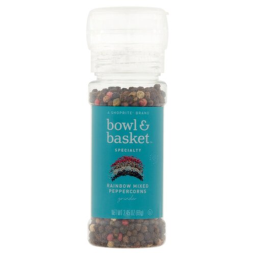 Bowl & Basket Specialty Rainbow Mixed Peppercorns Grinder, 2.45 oz