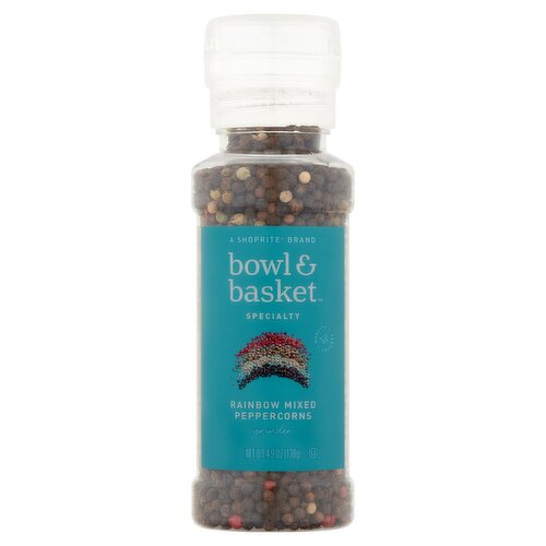 Bowl & Basket Specialty Grinder Rainbow Mixed Peppercorns, 4.9 oz
