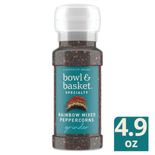 Bowl & Basket Specialty Rainbow Mixed Peppercorns Grinder, 4.9 oz