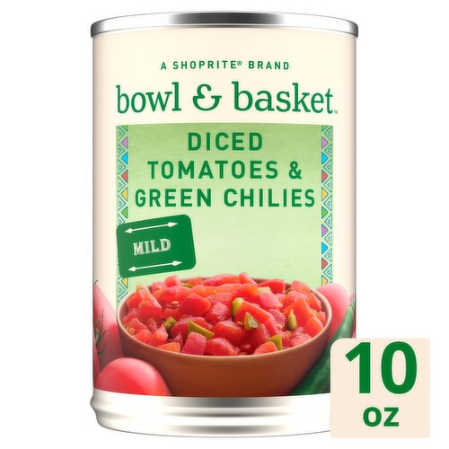 Bowl & Basket Mild Diced Tomatoes & Green Chilies, 10 oz