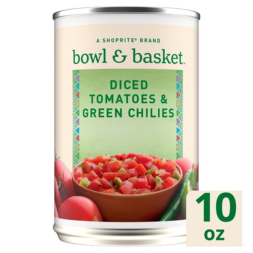 Bowl & Basket Diced Tomatoes & Green Chilies, 10 oz