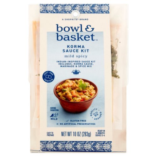 Bowl & Basket Mild Spicy Korma Sauce Kit, 10 oz