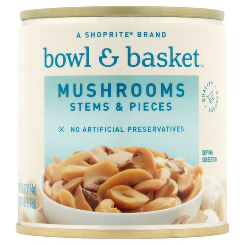 Bowl & Basket Stems & Pieces Mushrooms, 6.5 oz