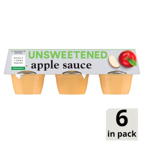 Wholesome Pantry Organic Unsweetened Apple Sauce, 4 oz, 6 count