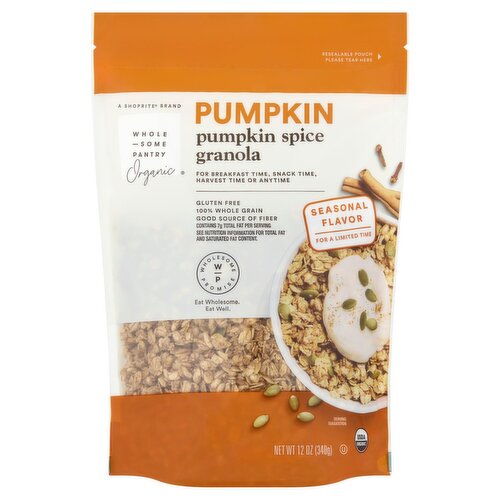 Wholesome Pantry Organic Pumpkin Spice Granola, 12 oz