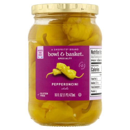 Bowl & Basket Specialty Whole Pepperoncini, 16 fl oz