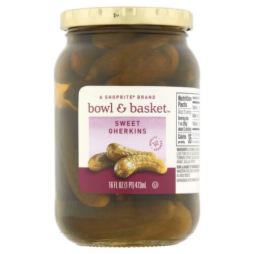 Bowl & Basket Sweet Gherkins, 16 fl oz