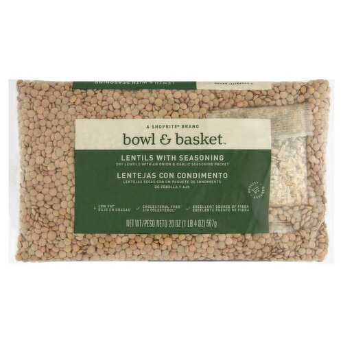 Bowl & Basket Lentils with Seasoning, 20 oz