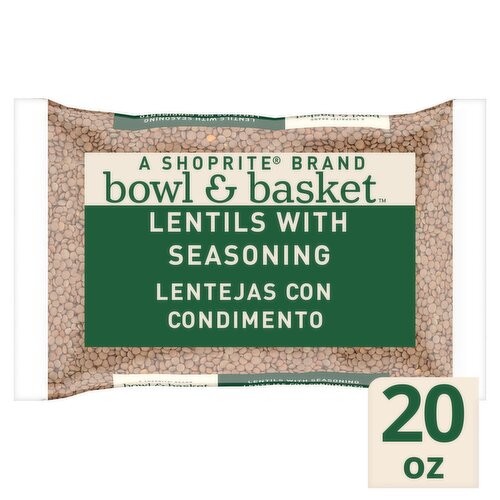 Bowl & Basket Lentils with Seasoning, Lentejas con Condimento, 20 oz