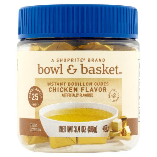 Bowl & Basket Chicken Flavor Instant Bouillon Cubes, 3.4 oz