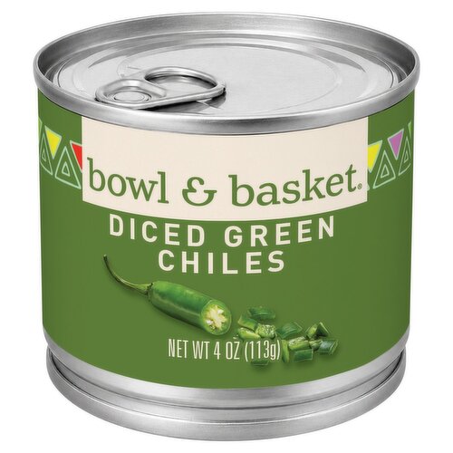 Bowl & Basket Diced Green Chiles, 4 oz