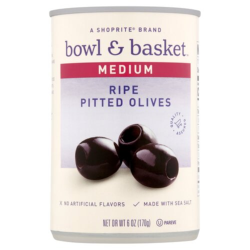 Bowl & Basket Medium Ripe Pitted Olives, 6 oz