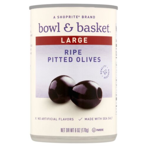 Bowl & Basket Large Ripe Pitted Olives, 6 oz