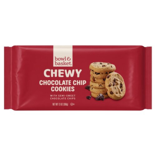 Bowl & Basket Chewy Chocolate Chip Cookies, 13 oz