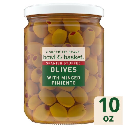 Bowl & Basket Spanish Stuffed Olives with Minced Pimiento, 10 oz