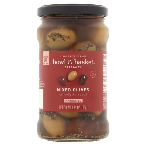 Bowl & Basket Specialty Marinated Mixed Olives, 6.34 oz