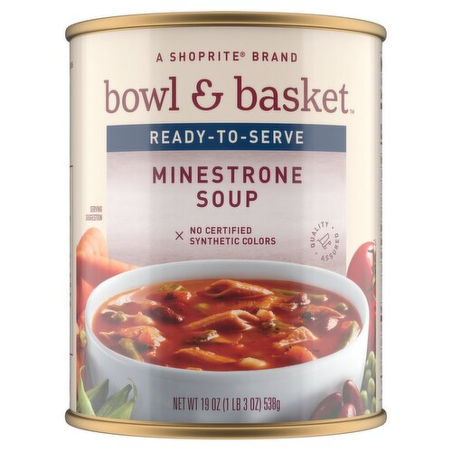 Bowl & Basket Ready-to-Serve Minestrone Soup, 19 oz