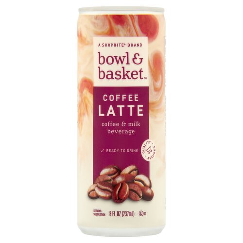 Bowl & Basket Coffee Latte Coffee & Milk Beverage, 8 fl oz