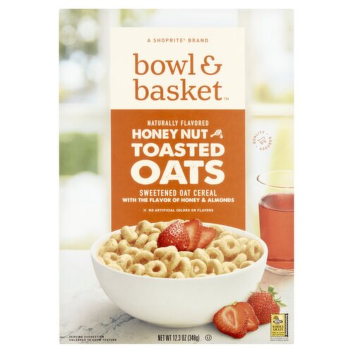 Bowl & Basket Honey Nut Toasted Sweetened Oats Cereal, 12.3 oz